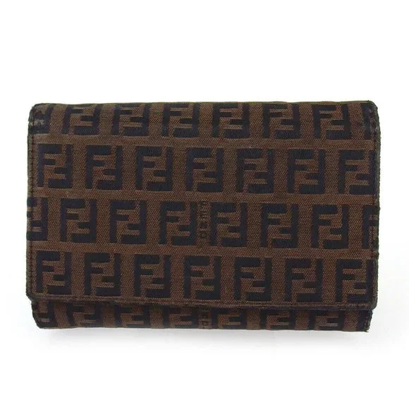 Fendi Bags Authentic Fendi Lshaped Zipper Purse Zukkino Canvas